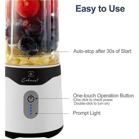 18oz Portable Blender USB Rechargeable with 6 Blades - Picture 2 of 6